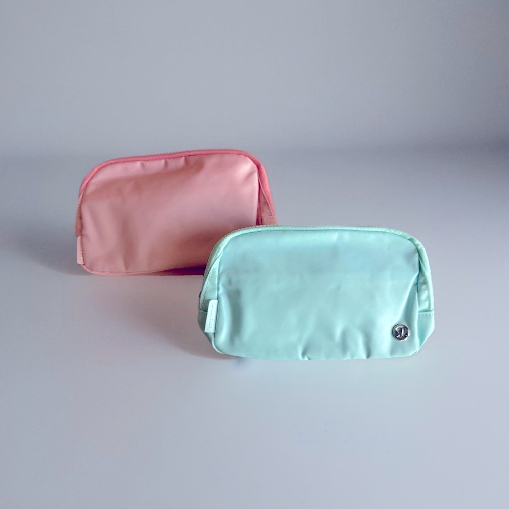 The Lululemon Combo - 2 Everywhere Belt Bags in Dew Pink & Mint Green